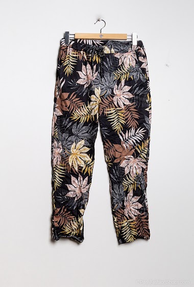 Wholesaler zh  skin - leaf print pants