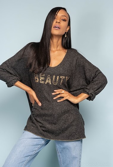 Wholesaler zh  skin - Sweater with script