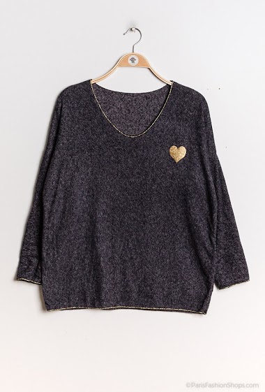 Wholesaler zh  skin - Sweater with golden heart