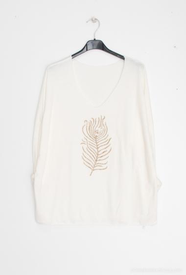 Wholesaler zh  skin - leaf sweater