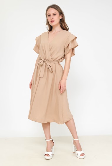 Wholesaler zh  skin - Belted wrap dress