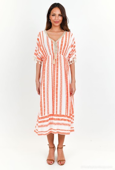 Wholesalers zh  skin - Leaf print dress