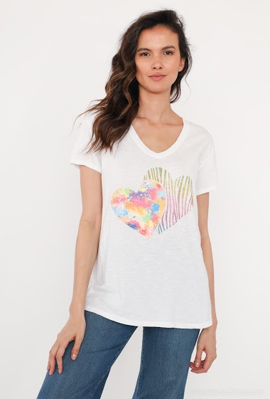 Wholesaler zh  skin - Heart t -shirt