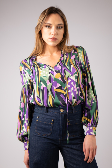 Grossiste Zibi London - MONI blouse large à noeud