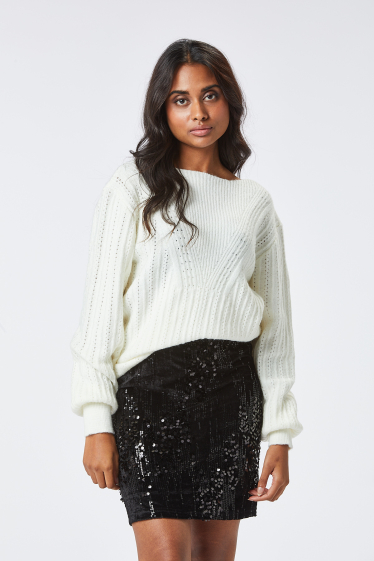 Wholesaler Zibi London - Sienna off-white knitted sweater