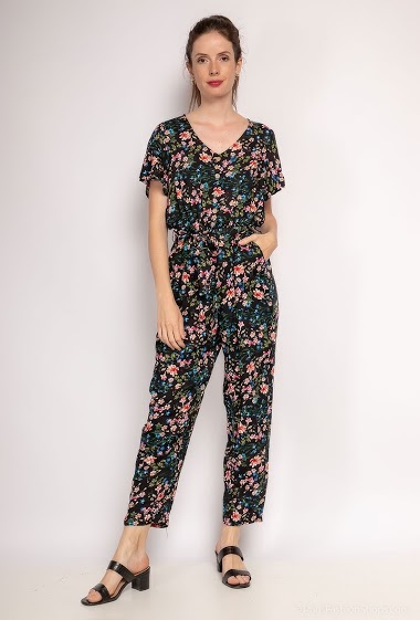 Wholesaler Zoe Mode (Elena Z) - Flower print jumpsuit