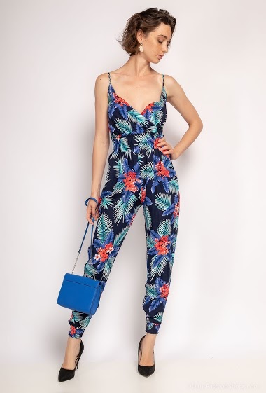 Wholesaler Zoe Mode (Elena Z) - Tropical print jumpsuit