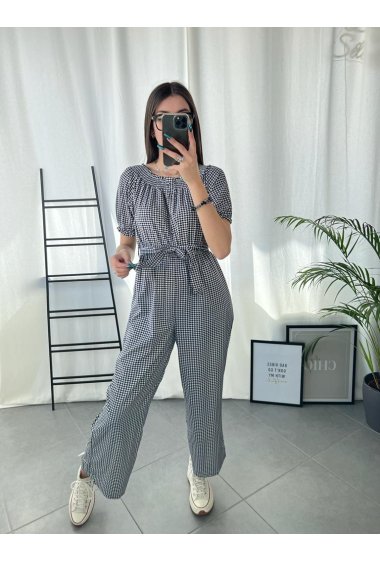 Wholesaler Zoe Mode (Elena Z) - Houndstooth jumpsuit