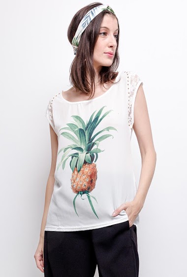 Großhändler Zoe Mode (Elena Z) - Tank top pineapple