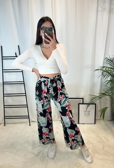 Wholesaler Zoe Mode (Elena Z) - Tropical printed pants