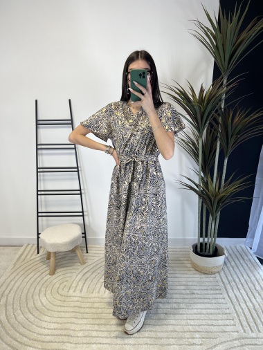 Wholesaler Zoe Mode (Elena Z) - Gold print dress