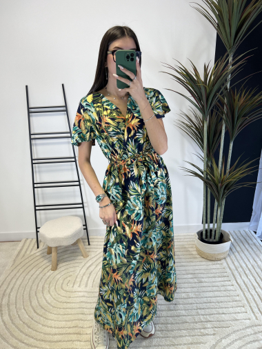 Wholesaler Zoe Mode (Elena Z) - Gold print dress