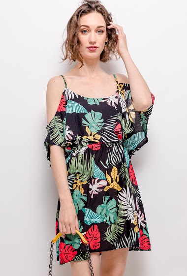 Wholesaler Zoe Mode (Elena Z) - Tropical print dress