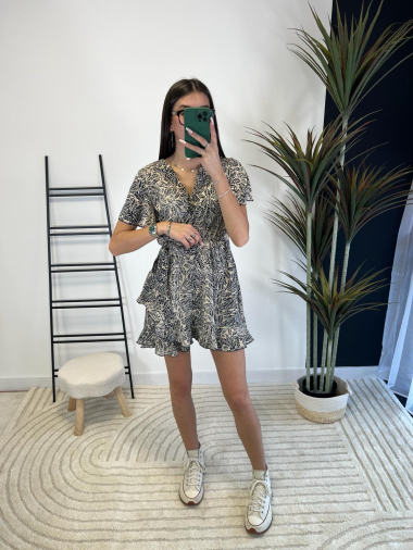 Wholesaler Zoe Mode (Elena Z) - Short floral print dress