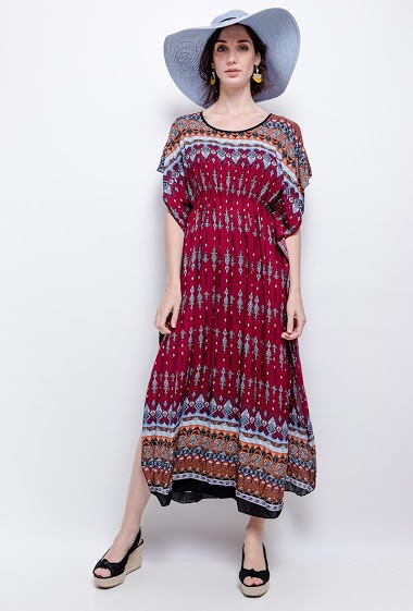 Wholesaler Zoe Mode (Elena Z) - Split printed dress