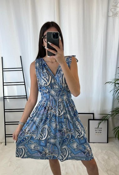 Großhändler Zoe Mode (Elena Z) - Kleid mit Stretchdruck