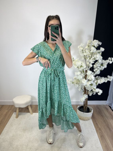 Großhändler Zoe Mode (Elena Z) - Langes Kleid mit Aufdruck