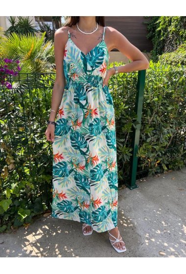 Großhändler Zoe Mode (Elena Z) - Tropisches langes Kleid