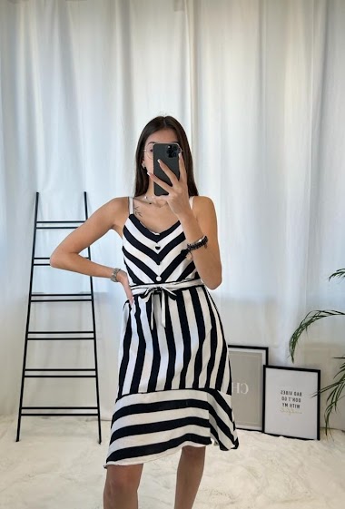 Wholesaler Zoe Mode (Elena Z) - Striped dress