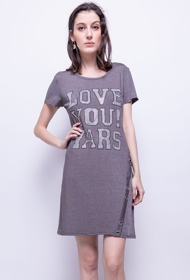 Wholesaler Zoe Mode (Elena Z) - T-shirt dress with strass