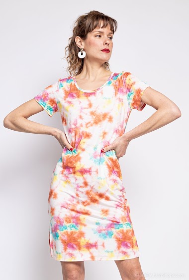Wholesaler Zoe Mode (Elena Z) - Dress in tie & dye