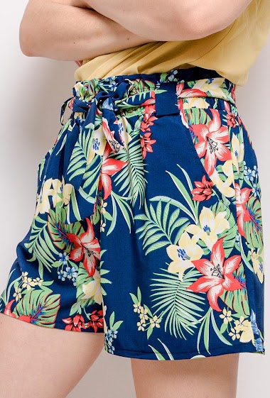 Wholesaler Zoe Mode (Elena Z) - Tropical print shorts
