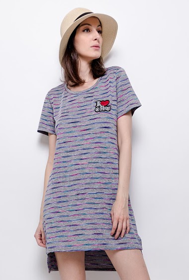 Wholesaler Zoe Mode (Elena Z) - Striped long t-shirt