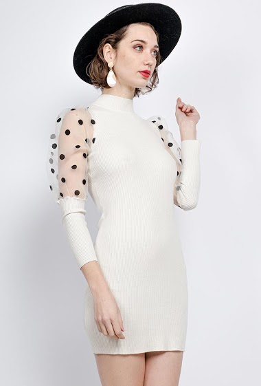 Wholesaler Zozo - Dress with puff sleeves