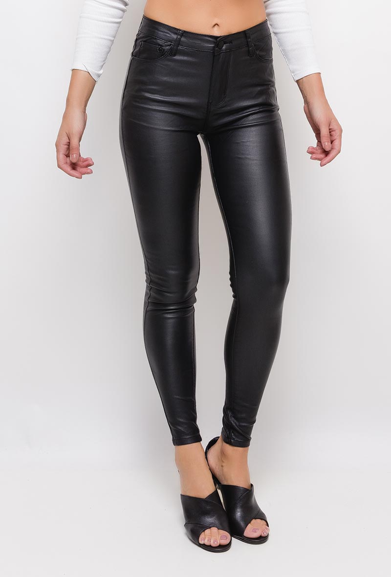 synthetic leather pants