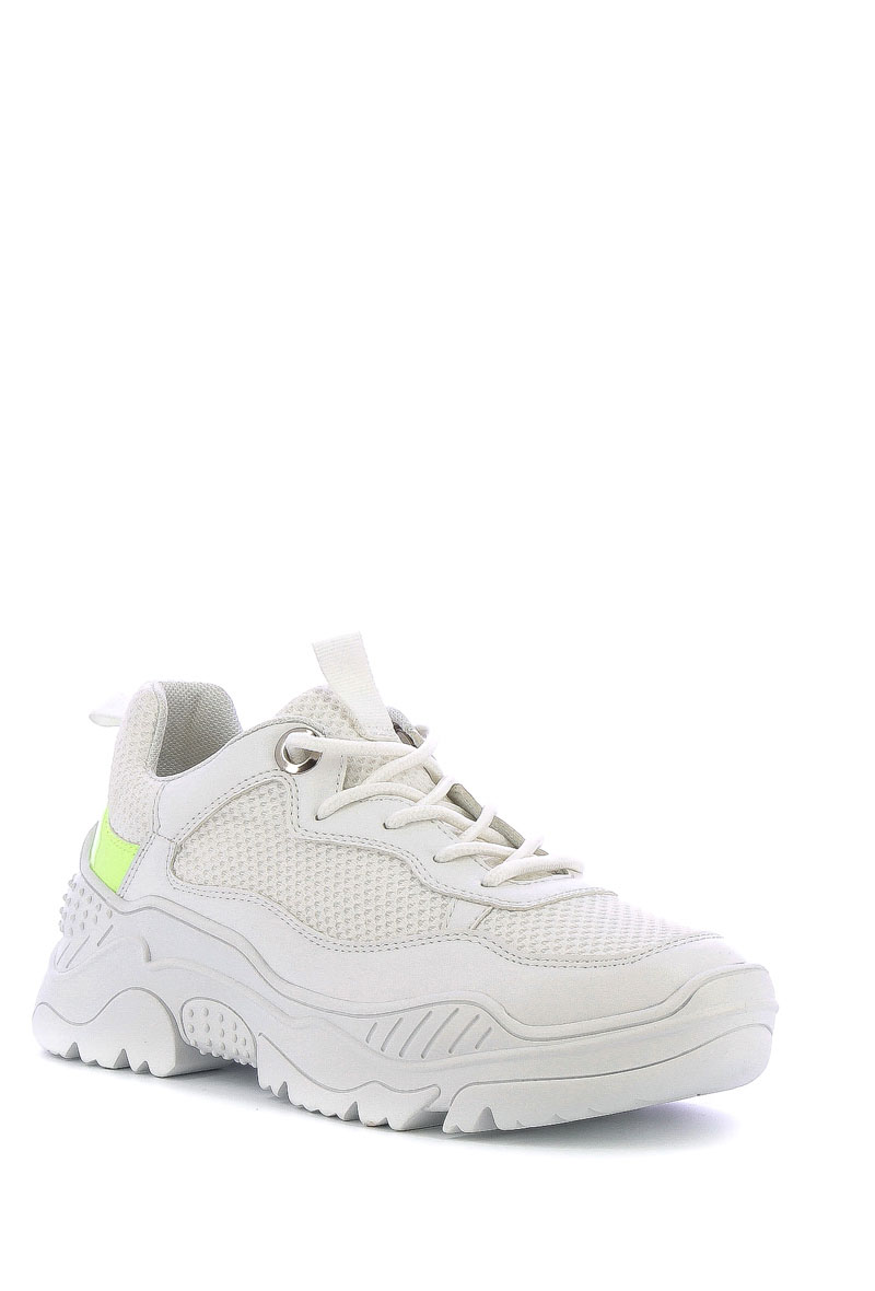 white shoes with green back