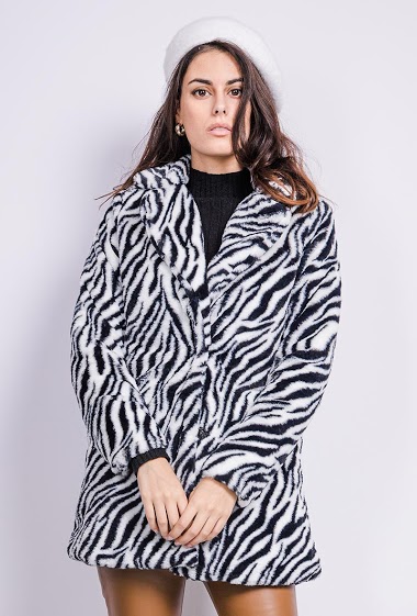 Zebra fur coat Ivivi | PARIS FASHION SHOPS