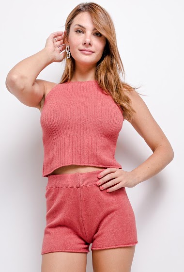 knit top and short - For Her Paris