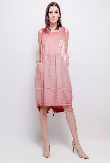 Linen / cotton dress - For Her Paris