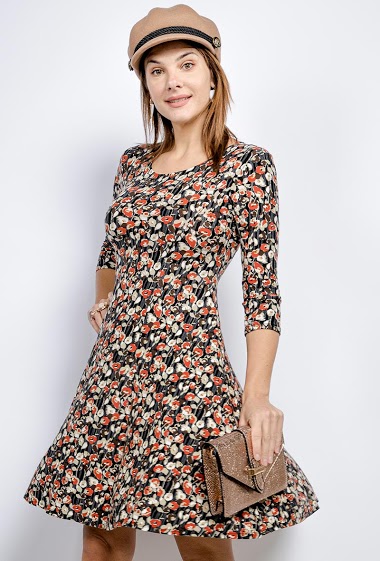 Printed dress HEATFABRIC Joy's | PARIS FASHION SHOPS