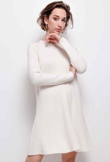round-neck knit dress - For Her Paris