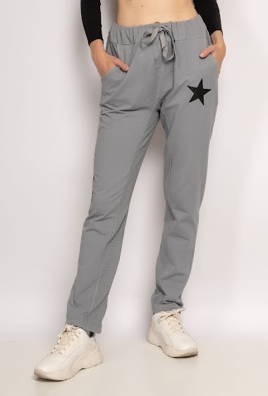 Plain pants with a star - For Her Paris
