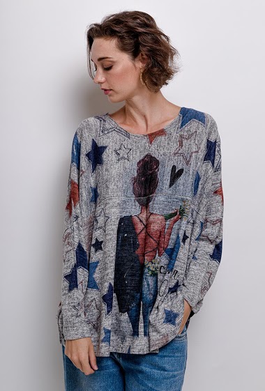 printed oversize top - For Her Paris
