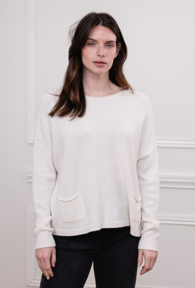Oversized knit top round neck - For Her Paris