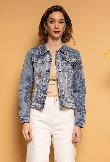 Flower printed denim jacket Zac & Zoé | PARIS FASHION SHOPS