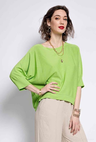 Round neck oversized top - For Her Paris