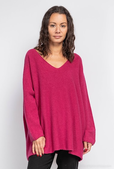 Oversized plain sweater - For Her Paris