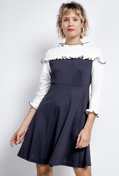 Pleated collar dress - For Her Paris