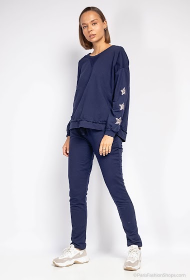 Oversized top with embroidered star - For Her Paris