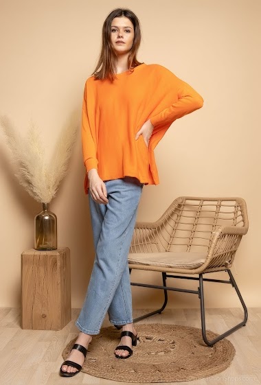 Asymmetric oversized spring sweater - For Her Paris