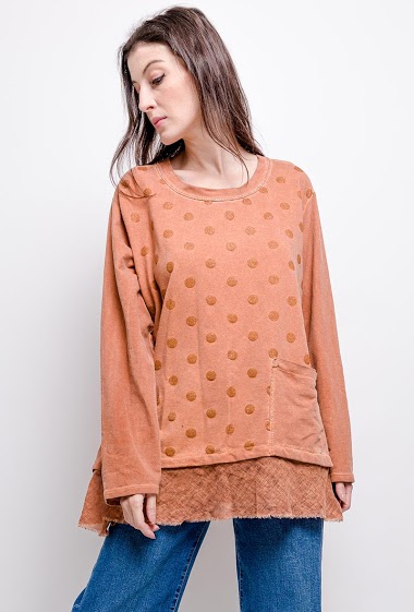 oversize polka dot top - For Her Paris