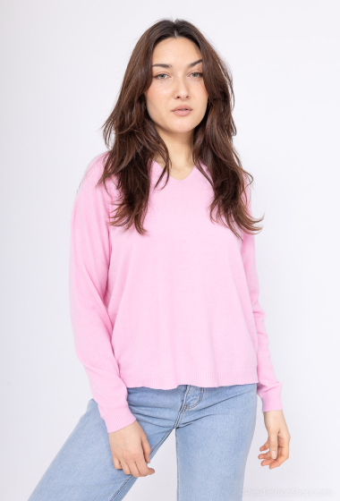 Oversized knit top with long sleeves - For Her Paris
