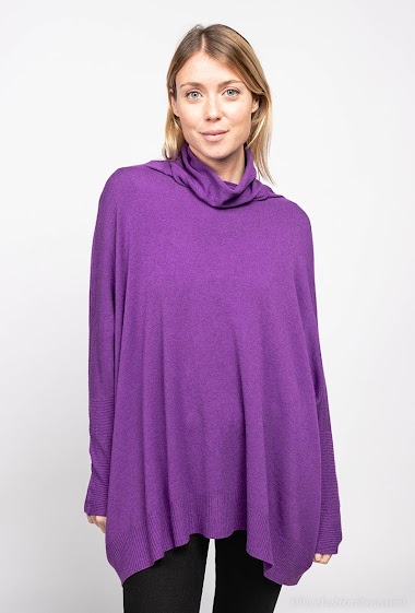 Oversized turtle neck knit tunic - For Her Paris