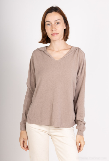 Oversized knit top with long sleeves - For Her Paris