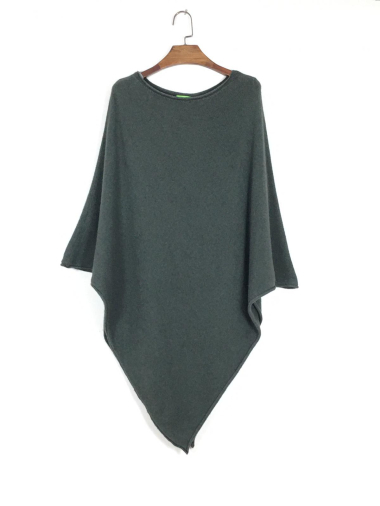 Poncho oversize en maille col rond - For Her Paris