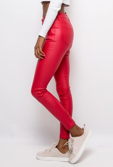 Pantalon enduit effet cuir null | PARIS FASHION SHOPS